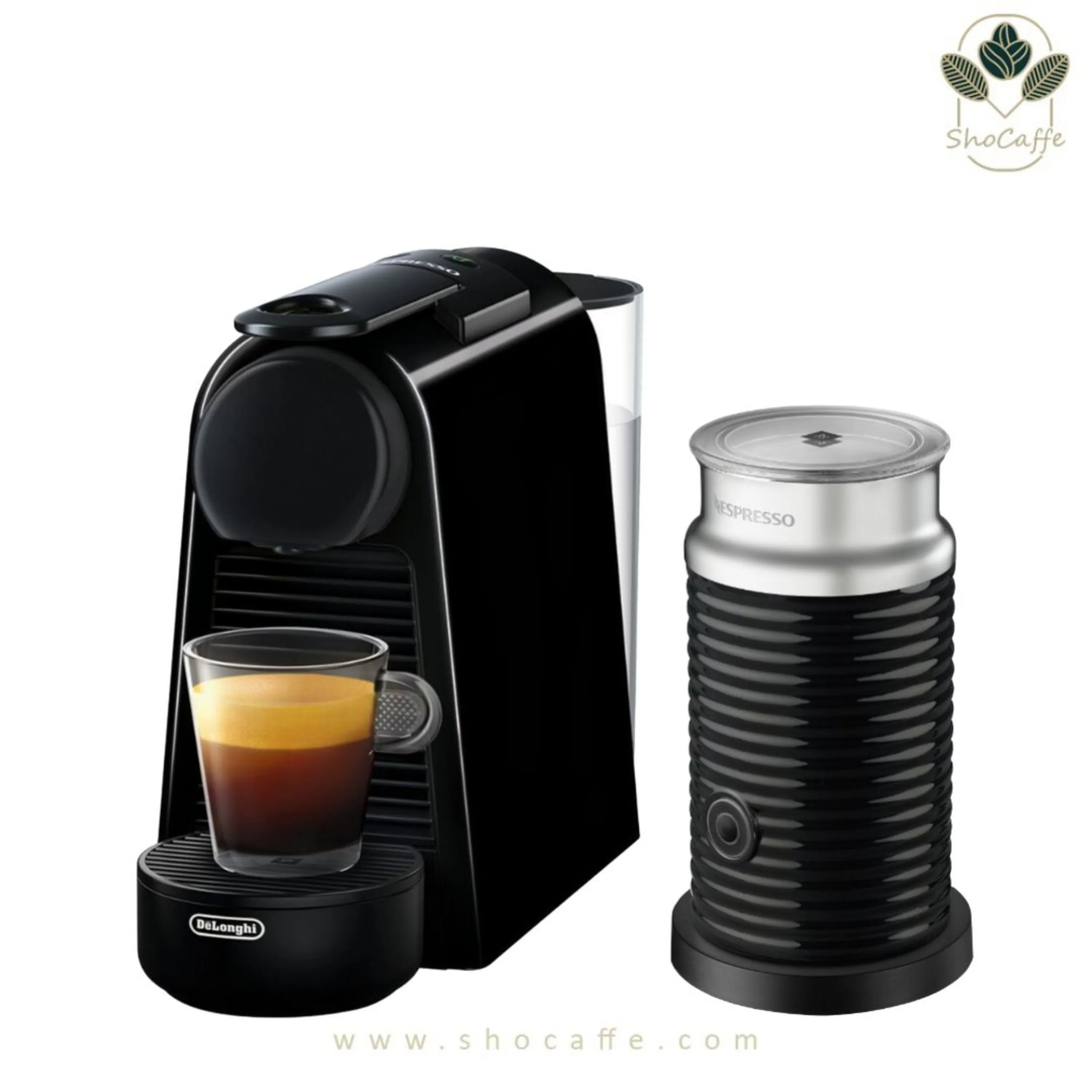 اسپرسوساز نسپرسو اورجینال مدل اسنزا مینی دلونگی مشکی با کف شیر ساز Aeroccino3